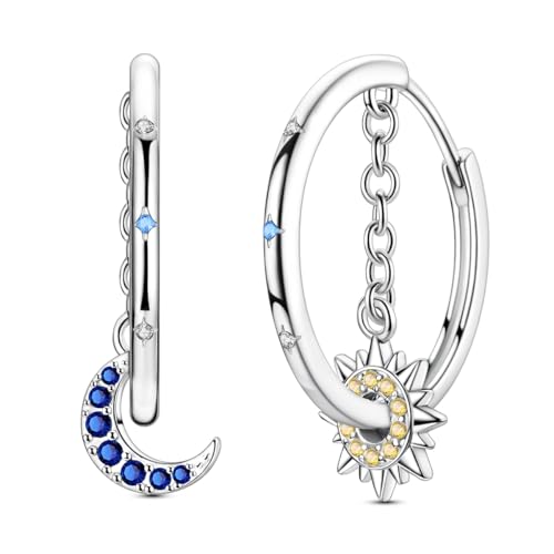 NARMO Ohrringe für Frauen 925 Sterling Silber Sonne und Mond Ohrringe NARMO Ohrringe für Frauen 925 Sterling Silber Sonne und Mond Ohrringe von NARMO
