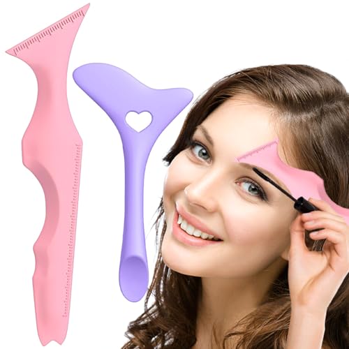 NAROSEBE 2 Stück Silikon Eyeliner Schablone Augen Make Up Hilfe Multifunktionale Eyeliner Hilfe Lidschatten Schablone Eyeliner Stencil Tool Wiederverwendbare Silikon Eyeliner Werkzeug für Anfänger von NAROSEBE