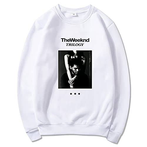 NARUNING After Hours The Weeknd Character Hoodie,Sänger Hip Hop Casual Long Sleeve Pullover,Herren Und Damen Casual Fashion 3D Sweatshirt(XS-3XL) (White,L) von NARUNING