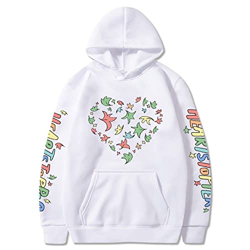 NARUNING Heartstopper Liebesherz Kapuzenpullover Hoodie,Harajuku Nick Und Charlie Sweatshirt,Lose Passform Mode Lässig Bequem Langarm Fan Pullover Top (XS-3XL) (L,White) von NARUNING