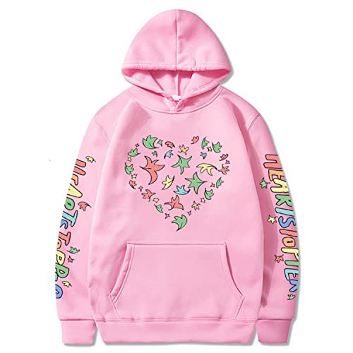 NARUNING Heartstopper Liebesherz Kapuzenpullover Hoodie,Harajuku Nick Und Charlie Sweatshirt,Lose Passform Mode Lässig Bequem Langarm Fan Pullover Top (XS-3XL) (M,Pink) von NARUNING