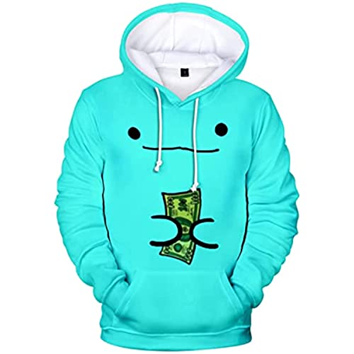 NARUNING ZHC Hoodie, Monogramm 3D Langarm-Pullover, Harajuku Hip Hop Mode lässig locker bequemes Sweatshirt (2XS-4XL) (Green,M) von NARUNING