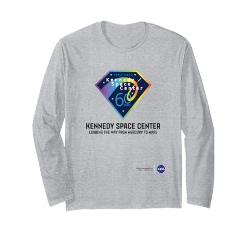 NASA Kennedy Space Center 60 Jahre Patch Insignia Logo Langarmshirt von NASA 60 Jahre Kennedy Space Center Patch