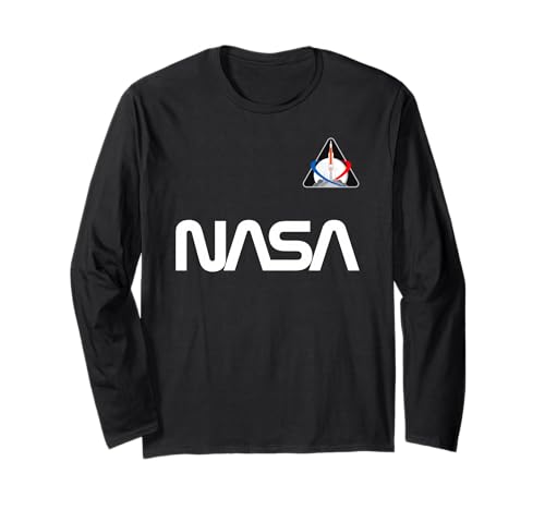 Retro-Aufnäher mit NASA-Wurmlogo Artemis 1, SLS Rocket Moon Mission Langarmshirt von NASA Merch.