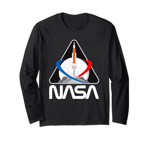 Retro-Aufnäher mit NASA-Wurmlogo Artemis 1, SLS Rocket Moon Mission Langarmshirt von NASA Merch.