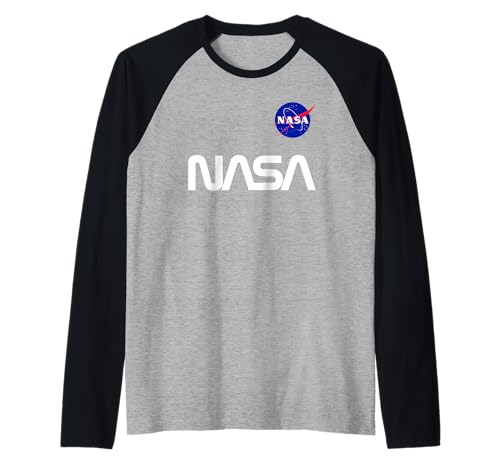 Retro-Emblem mit NASA-Wurm-Logo, Cooles Weltraum-Patch, NASA Meatball Raglan Retro-Emblem mit NASA-Wurm-Logo, Cooles Weltraum-Patch, NASA Meatball Raglan von NASA Merch.