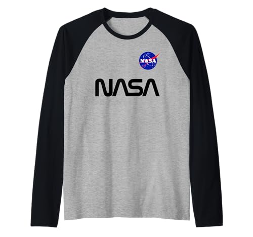 Retro-Emblem mit NASA-Wurm-Logo, Cooles Weltraum-Patch, NASA Meatball Raglan Retro-Emblem mit NASA-Wurm-Logo, Cooles Weltraum-Patch, NASA Meatball Raglan von NASA Merch.
