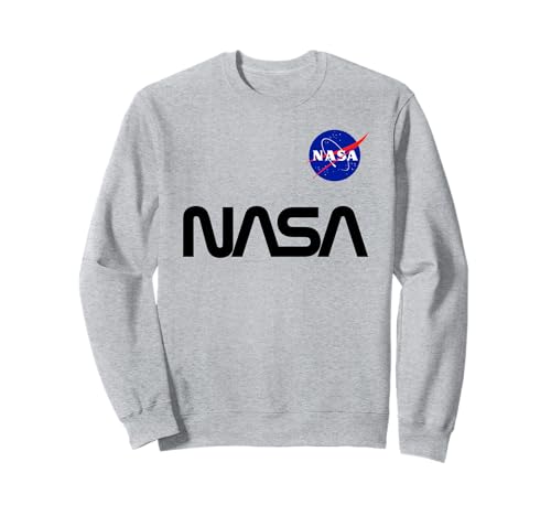 Retro-Emblem mit NASA-Wurm-Logo, Cooles Weltraum-Patch, NASA Meatball Sweatshirt von NASA Merch.