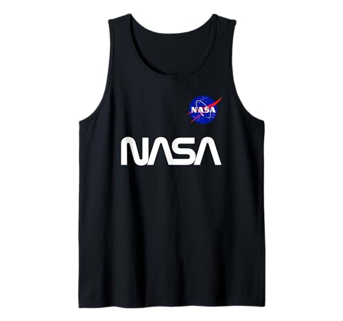 Retro-Emblem mit NASA-Wurm-Logo, Cooles Weltraum-Patch, NASA Meatball Tank Top von NASA Merch.