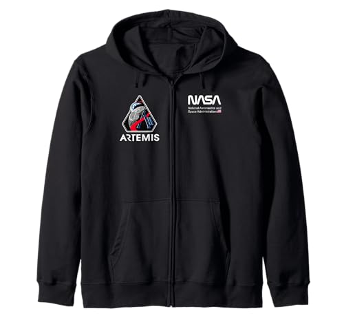 NASA Artemis II Mission Patch Worm Logo Kapuzenjacke von NASA Mission Artemis II