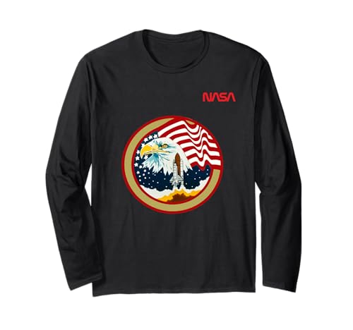 NASA Space Shuttle STS 36 Mission Patch Worm Logo Langarmshirt von NASA STS 36 Mission Patch
