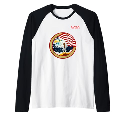 NASA Space Shuttle STS 36 Mission Patch Worm Logo Raglan von NASA STS 36 Mission Patch