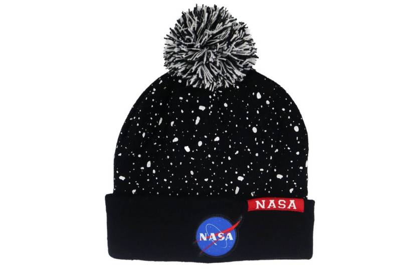 NASA Bommelmütze NASA Space Center - Junge Herren Herbst Wintermütze Bommelmütze Gr. 54 bis 56 von NASA
