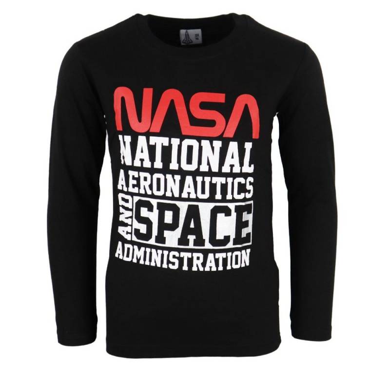 NASA Langarmshirt NASA Space Center Kinder langarm Shirt Gr. 134 bis 164, Baumwolle von NASA