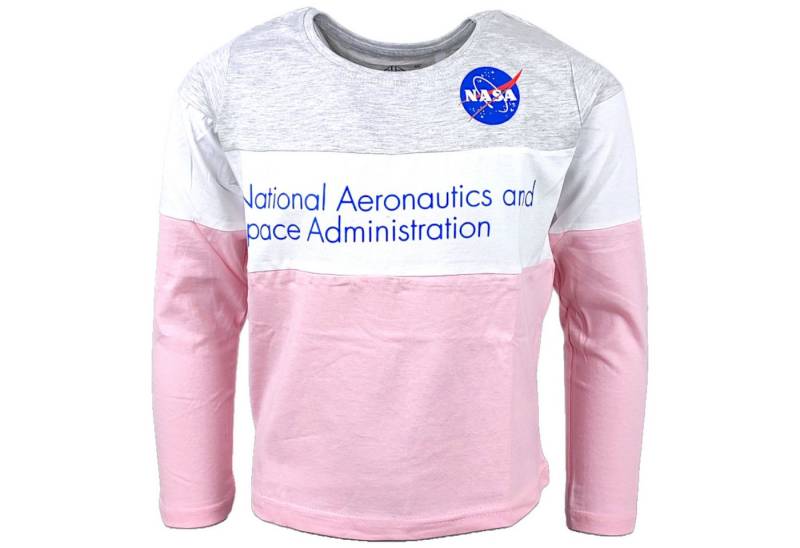 NASA Langarmshirt mit dem NASA-Logo Mädchen Shirt aus Baumwolle Gr. 134 - 164 cm von NASA