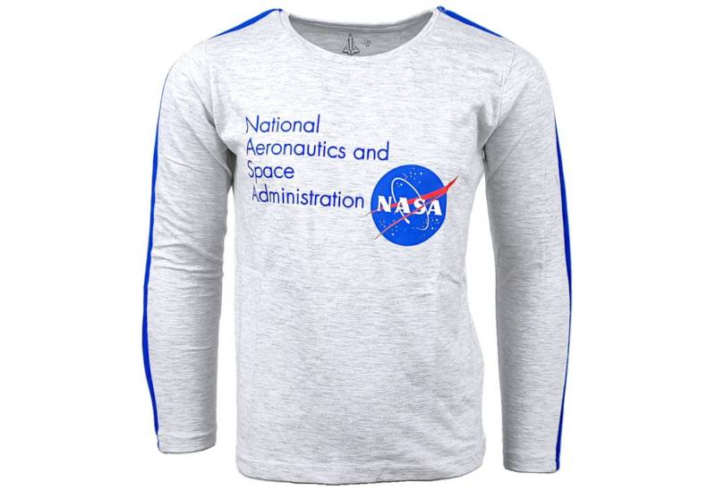 NASA Langarmshirt mit dem NASA-Logo Mädchen Shirt aus Baumwolle Gr. 134 - 164 cm von NASA