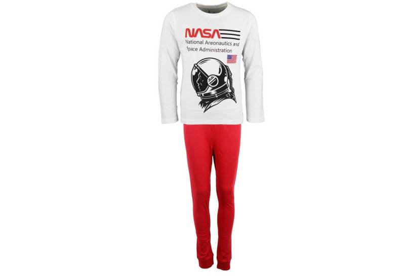 NASA Schlafanzug NASA Space Center Jugend Jungen langarm Pyjama Gr. 134 bis 164, 100% Baumwolle von NASA