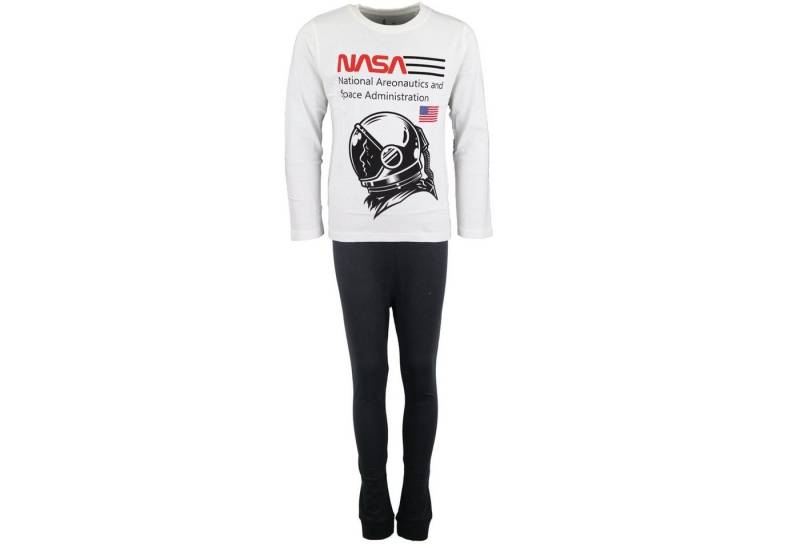 NASA Schlafanzug NASA Space Center Jugend Jungen langarm Pyjama Gr. 134 bis 164, 100% Baumwolle von NASA