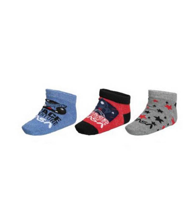 NASA Sneakersocken Nasa 3er Pack Kinder Socken – Bunt Söckchen im Set von NASA