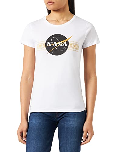 Nasa Damen Wonasadts067 T-Shirt, weiß, Small von NASA