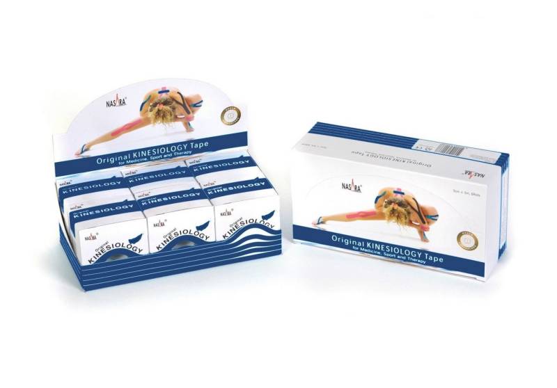 NASARA Kinesiologie-Tape 6er Displaybox in 12 Farben von NASARA