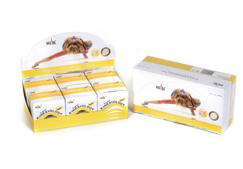 NASARA Kinesiologie-Tape NASARA Kinesiologie Tape, gelb, 5cm x 5m, 6er Box von NASARA