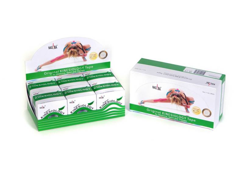 NASARA Kinesiologie-Tape NASARA Kinesiologie Tape, grün, 5cm x 5m, 6er Box von NASARA