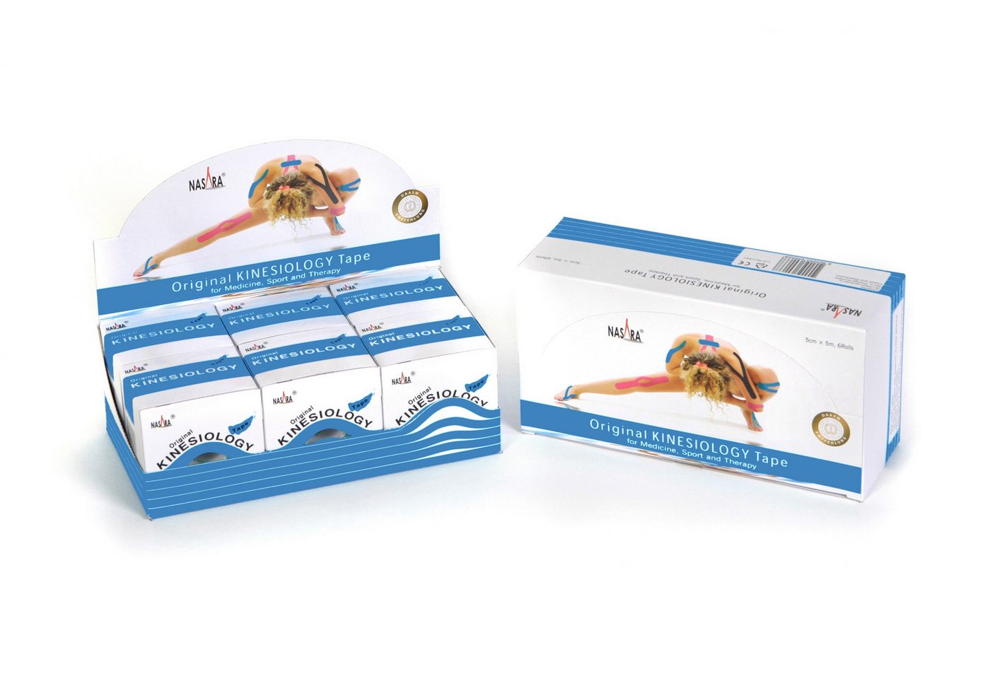 NASARA Kinesiologie-Tape NASARA Kinesiologie Tape, mittelblau, 5cmx5m, 6er von NASARA