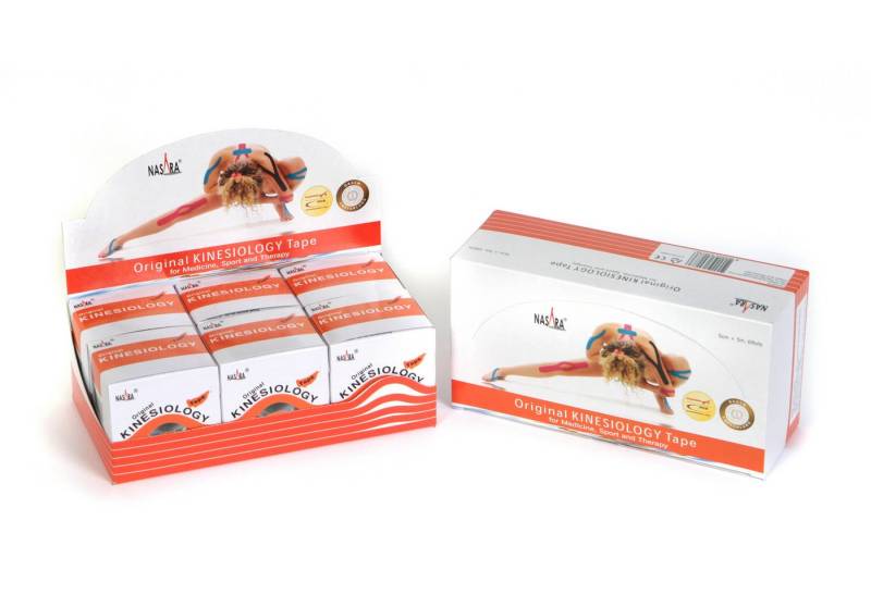 NASARA Kinesiologie-Tape NASARA Kinesiologie Tape, orange, 5cmx5m, 6er Box von NASARA