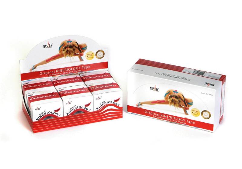 NASARA Kinesiologie-Tape NASARA Kinesiologie Tape, rot, 5cm x 5m, 6er Box von NASARA