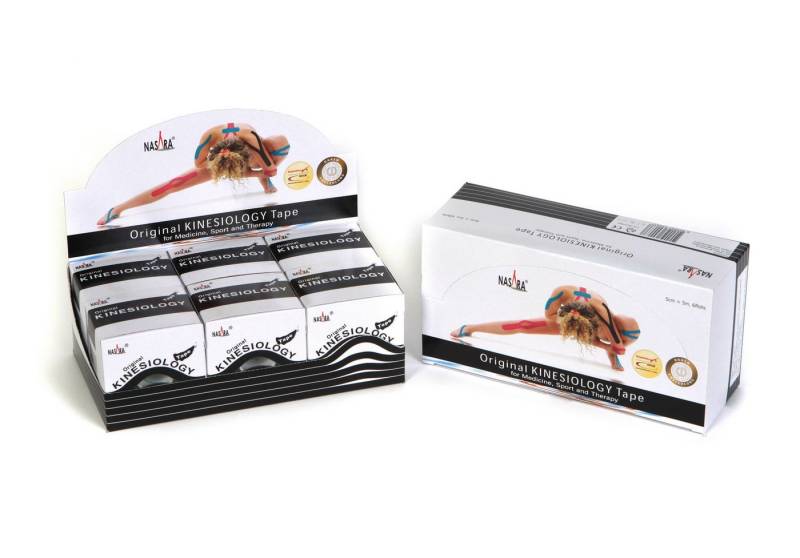 NASARA Kinesiologie-Tape NASARA Kinesiologie Tape, schw., 5cm x 5m, 6er Box von NASARA