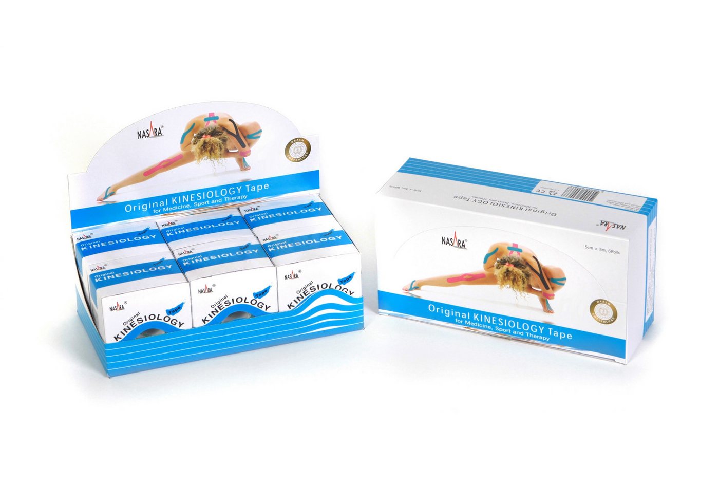 NASARA Kinesiologie-Tape NASARA Kinesiologie Tape, türkis, 5cmx5m, 6er Box von NASARA