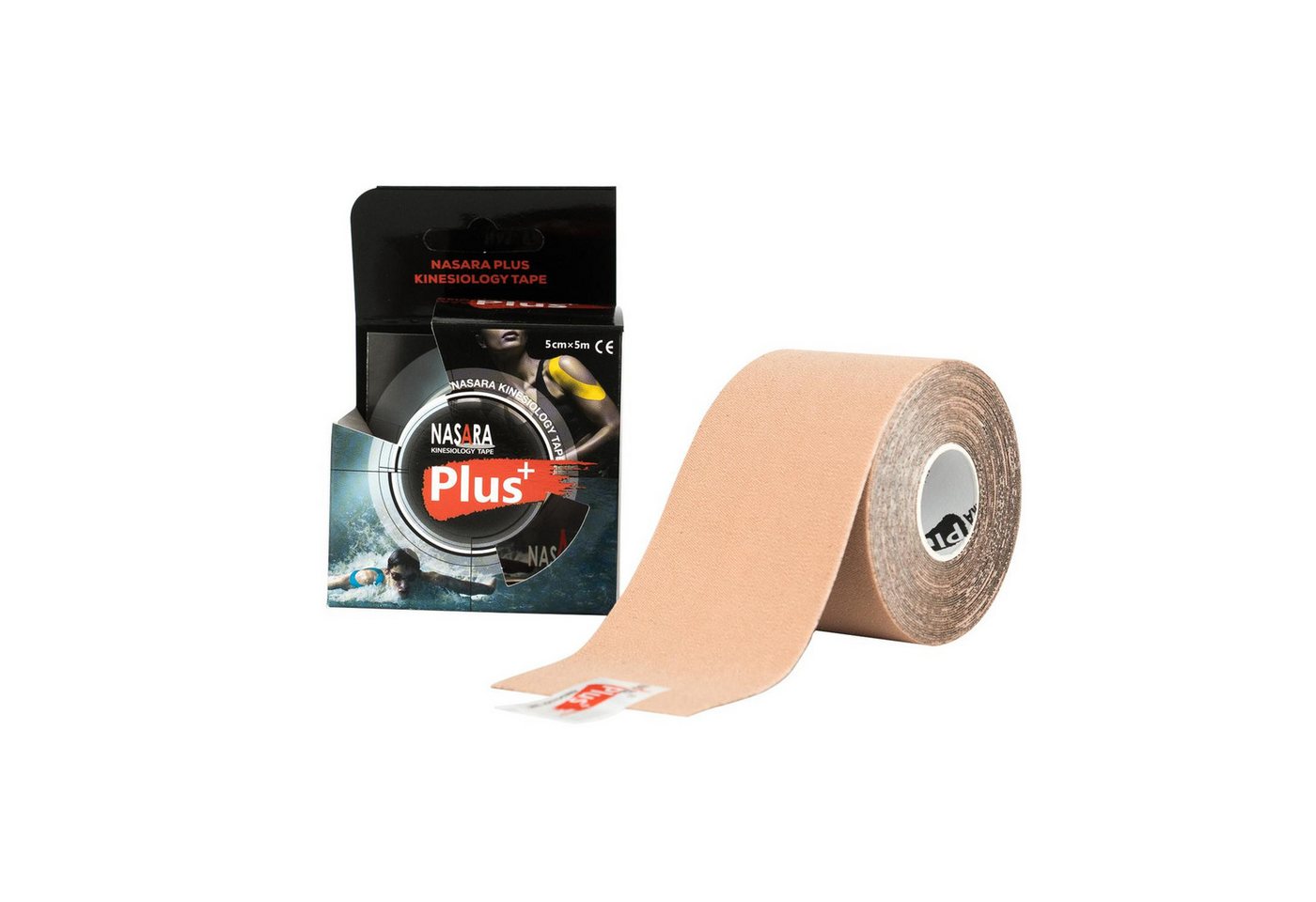 NASARA Kinesiologie-Tape NASARA Plus Tape 5cm x 5m, beige von NASARA