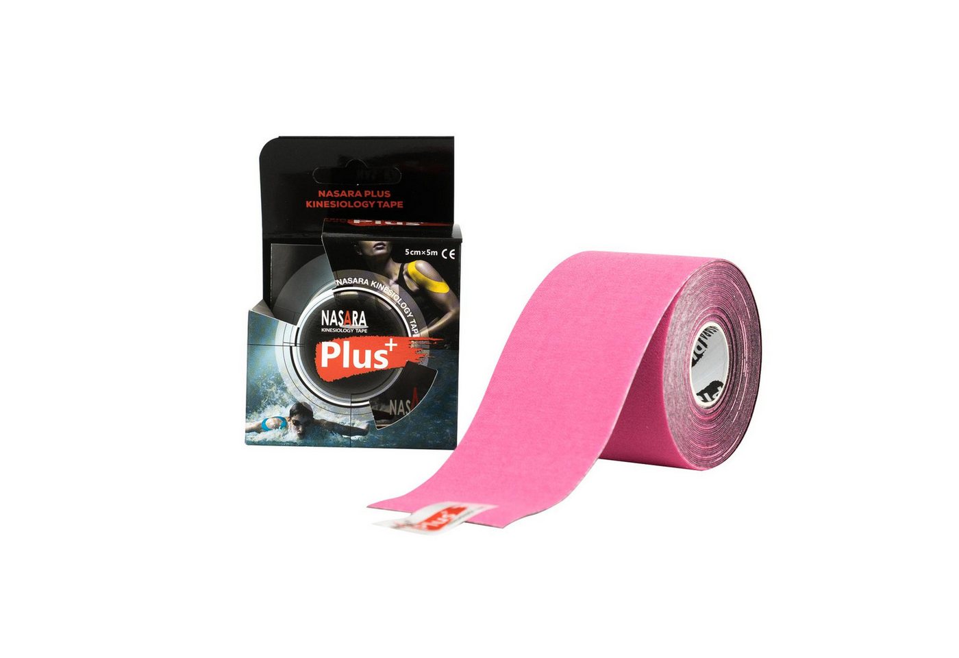 NASARA Kinesiologie-Tape NASARA Plus Tape 5cm x 5m, pink von NASARA