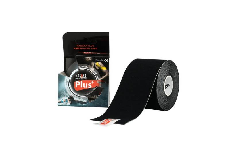 NASARA Kinesiologie-Tape NASARA Plus Tape 5cm x 5m, schwarz von NASARA