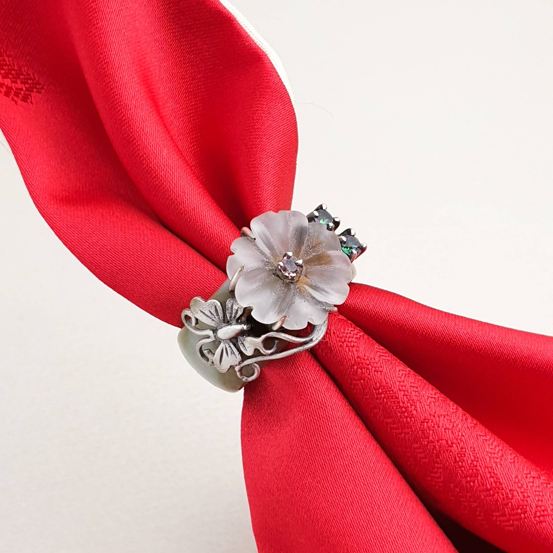 Edelstein Silber Ring Von Nassenka Ihre Größe Benutzerdefinierte Beste Freundin Geschenk Geburtstagsgeschenk Hanbok Korea von NASCHENKAseoul