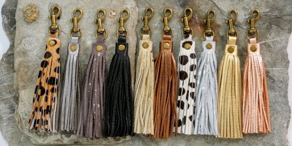 Leder Quaste Schlüsselanhänger Leder Quaste Schlüsselanhänger von NASHANDDUFF