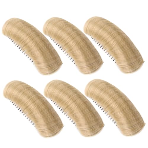 Haarbeule für Volumeneinsatz 6pcs Haarpolster, unsichtbare flauschige Haarpolster Natural aussehender Volumen Haare Fluffy Haarstyling Haar Beule für Volumen Haarzubehör für Frauen Blonde Farbe von NASSMOSSE