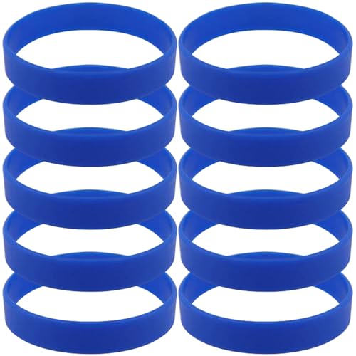 NASSMOSSE 10pcs Gummi -Armbänder, 7, 9 x 0, 5 Sportblau Armkörpers, sicheres blaues Gummi, Stretch Siliconarmband, Unisex -Armbänder für Männer, Frauen und Jugendliche NASSMOSSE 10pcs Gummi -Armbänder, 7, 9 x 0, 5 Sportblau Armkörpers, sicheres blaues Gummi, Stretch Siliconarmband, Unisex -Armbänder für Männer, Frauen und Jugendliche von NASSMOSSE