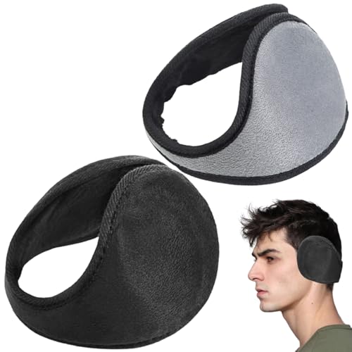 NASSMOSSE Ohrschöpfe 2pcs Winter flauschige Ohrmuffs hinter dem Kopf verstellbar und faltbarer Ohrbezüge Schutz für kaltes Wetter laufen Skifahren von NASSMOSSE