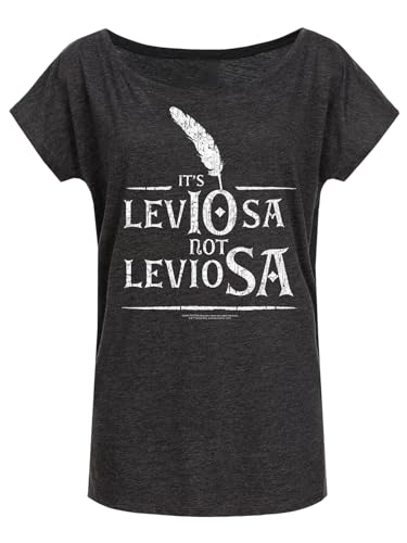 Harry Potter Leviosa Frauen T-Shirt dunkelgrau meliert XL von Harry Potter
