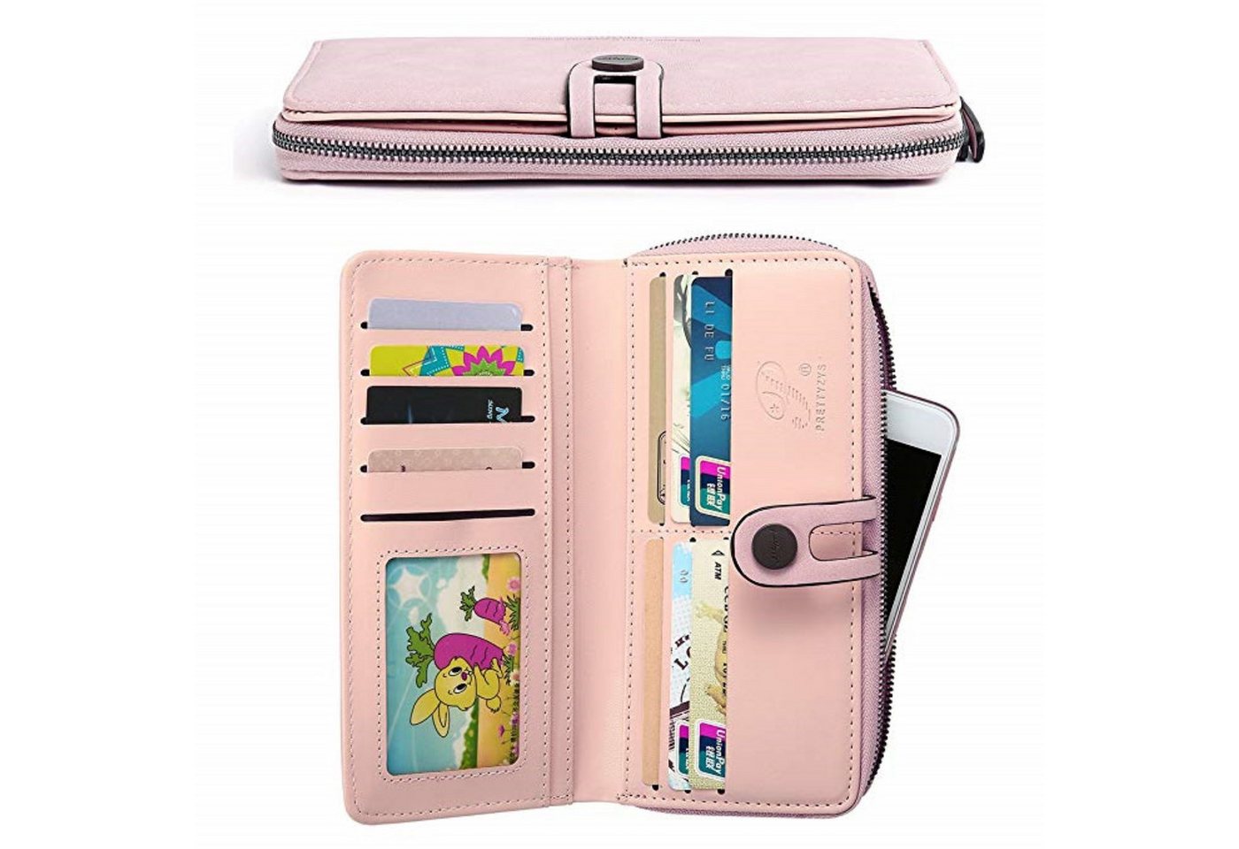 NASUM Geldbörse Damen Geldbörse Bare Pink – Stilvolle und praktische Begleiterin, Elegant mit großzügigem Stauraum von NASUM