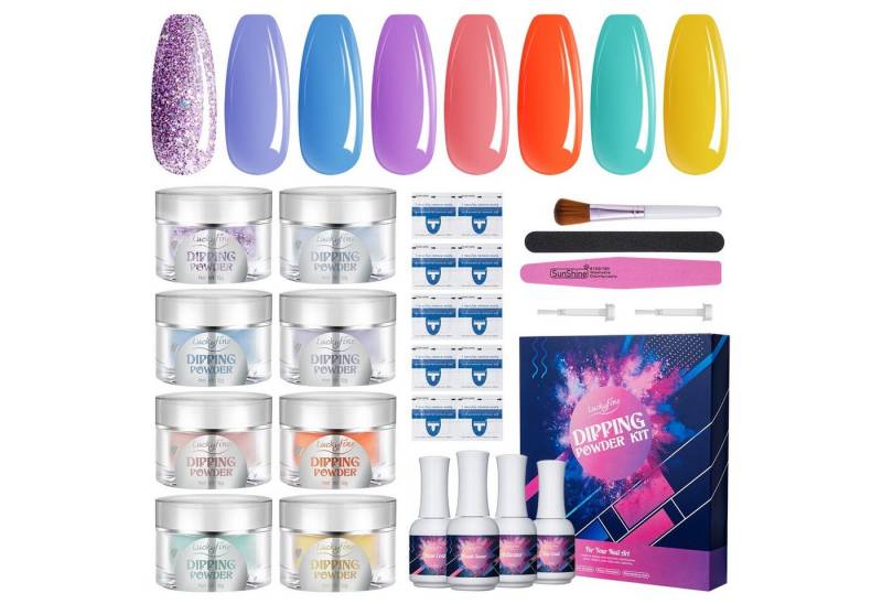 NASUM Nagellack-Set Perfektes Nageldesign: Tauchpulver-Kit für zu Hause, Enthält ein Anleitungsbuch für verschiedene Stile und Techniken von NASUM