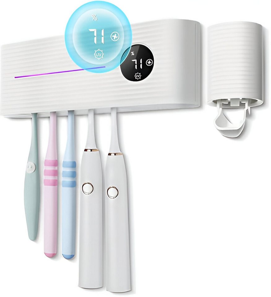 NASUM Schall-Zahnreinigungsgerät ELEVERDE Elektrischer Zahnbürstenhalter mit UV-Sterilisator, leicht zu reinigen und wandmontierbar. von NASUM