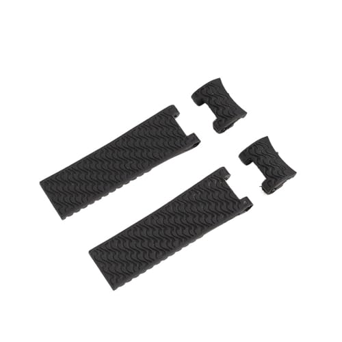 NASUNJIA 22 Mm X 20 Mm Silikon-Uhrenarmband, Kompatibel Mit Ulysse Nardin DIVER MARINE-Kautschukarmbändern(Black) von NASUNJIA