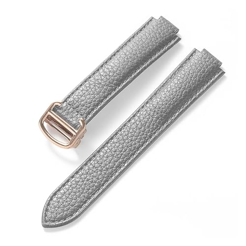 NASUNJIA Kompatibel Mit Weichem Rindslederarmband Blau Cartier Mit Blauem Ballonband, Faltbares Lederzubehör Für Männer Und Frauen, 14x8mm, Achat von NASUNJIA