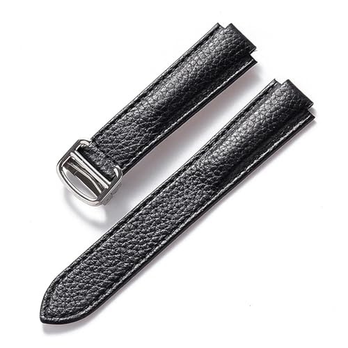 NASUNJIA Kompatibel Mit Weichem Rindslederarmband Blau Cartier Mit Blauem Ballonband, Faltbares Lederzubehör Für Männer Und Frauen, 16x9mm, Achat von NASUNJIA