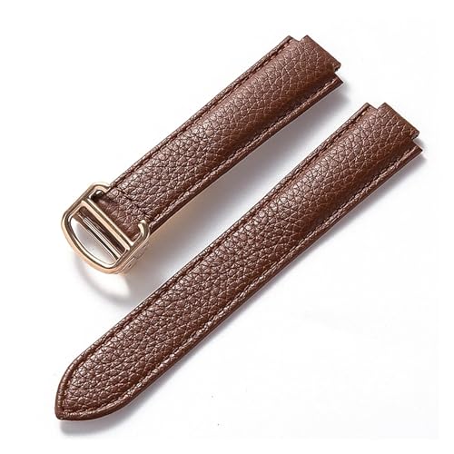 NASUNJIA Kompatibel Mit Weichem Rindslederarmband Blau Cartier Mit Blauem Ballonband, Faltbares Lederzubehör Für Männer Und Frauen, 18x11mm, Achat von NASUNJIA