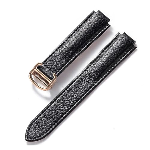 NASUNJIA Kompatibel Mit Weichem Rindslederarmband Blau Cartier Mit Blauem Ballonband, Faltbares Lederzubehör Für Männer Und Frauen, 22x14mm, Achat von NASUNJIA