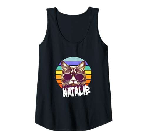 Damen NATALIE - Schöner Mädchen Name mit lustiger Katze Tank Top Damen NATALIE - Schöner Mädchen Name mit lustiger Katze Tank Top von NATALIE Tochter Enkel Geburtstag Geschenkideen